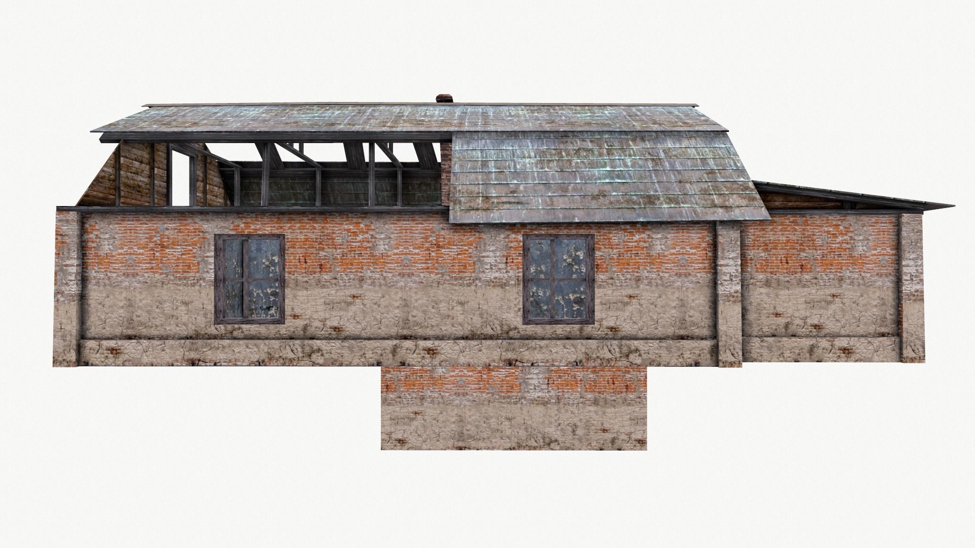 An Old House f Low-poly 3D model_15