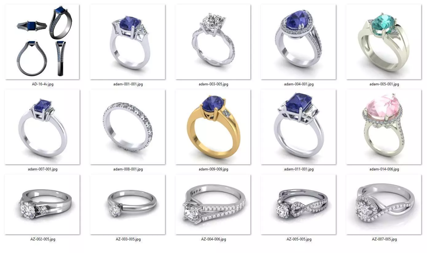 BULK-3DM-With Gems-RING 15 Files-7 3D print model_0