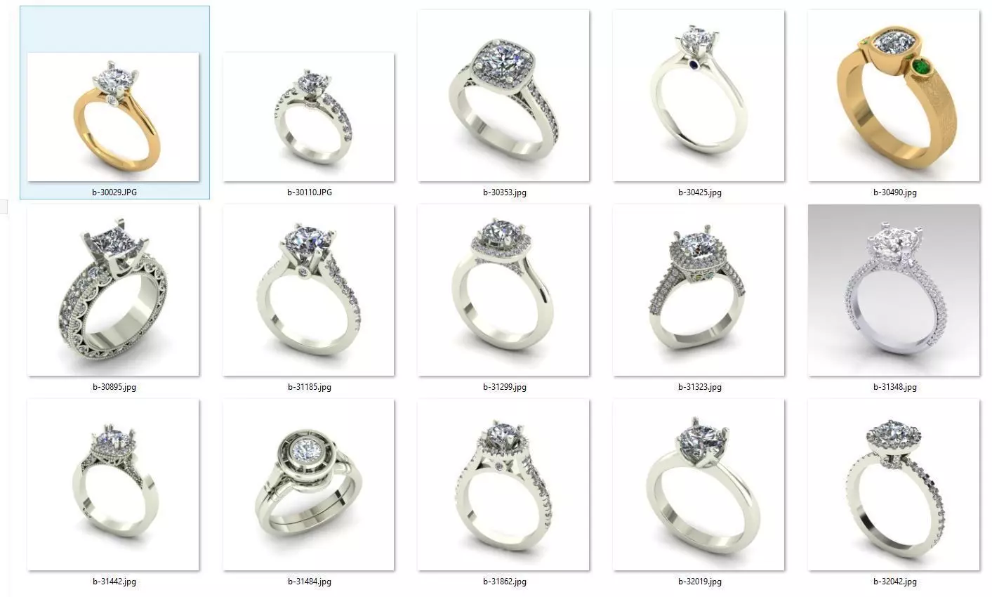 BULK-3DM-With Gems-RING 15 Files-5 3D print model_0