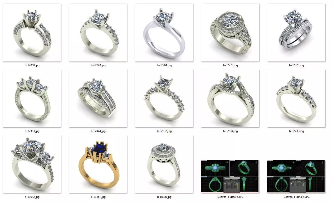 BULK-3DM-With Gems-RING 15 Files-10 3D print model_0