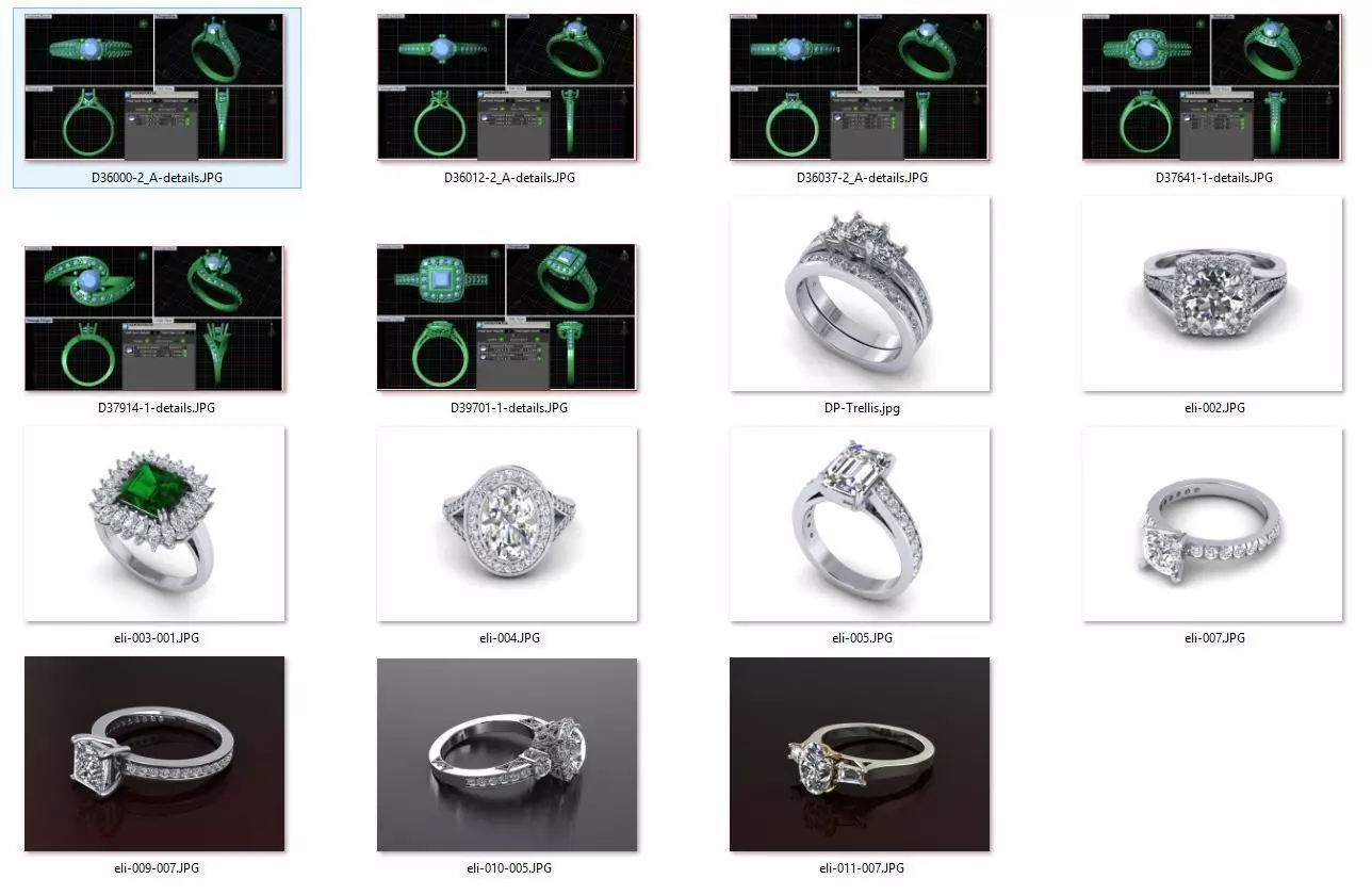 BULK-3DM-With Gems-RING 15 Files-9 3D print model_0