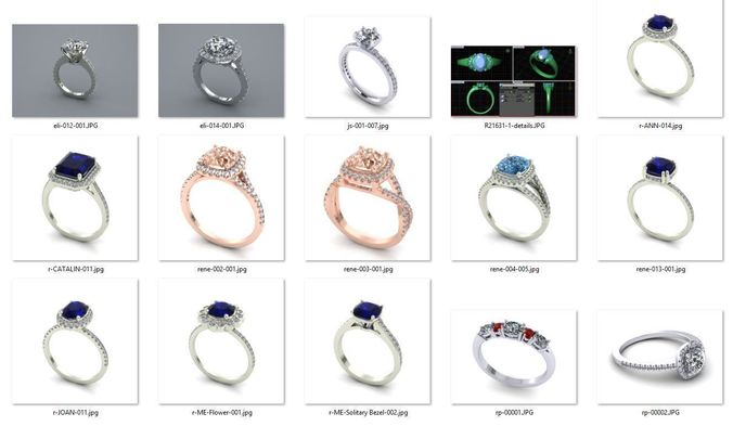 BULK-3DM-With Gems-RING 15 Files-2 3D print model