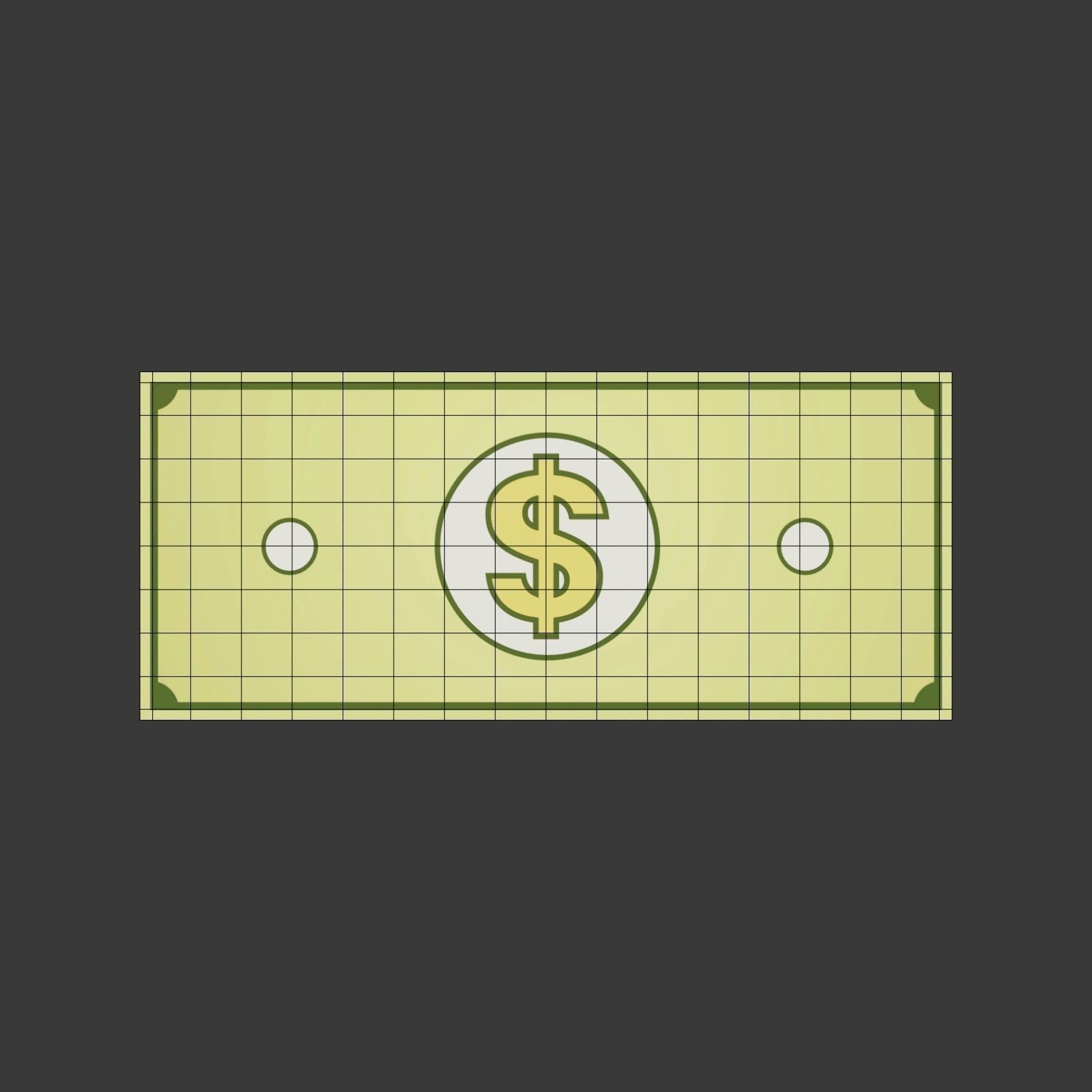 Piggy Bank With Dollar Bills Low-poly 3D model_23
