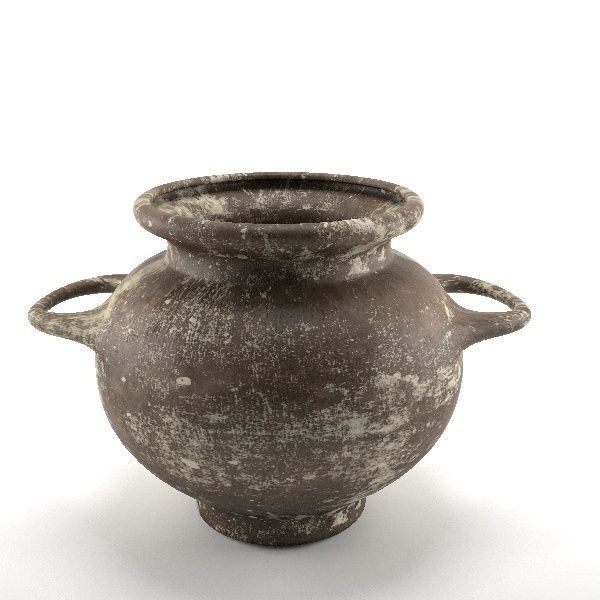 Old Clay Pot 3D model_4
