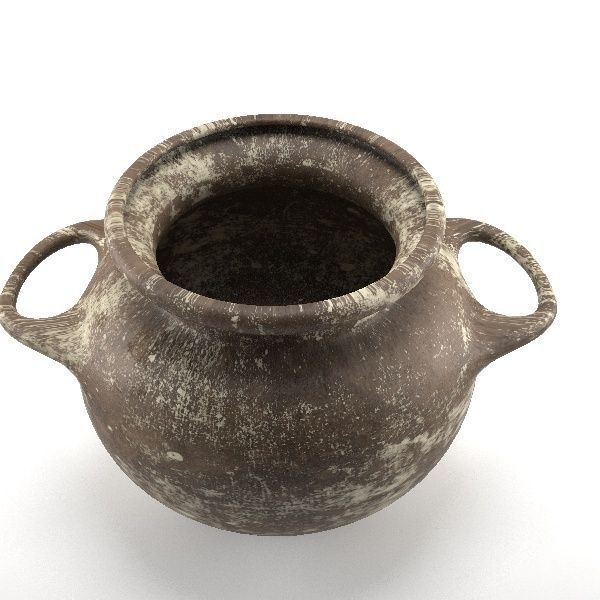 Old Clay Pot 3D model_5