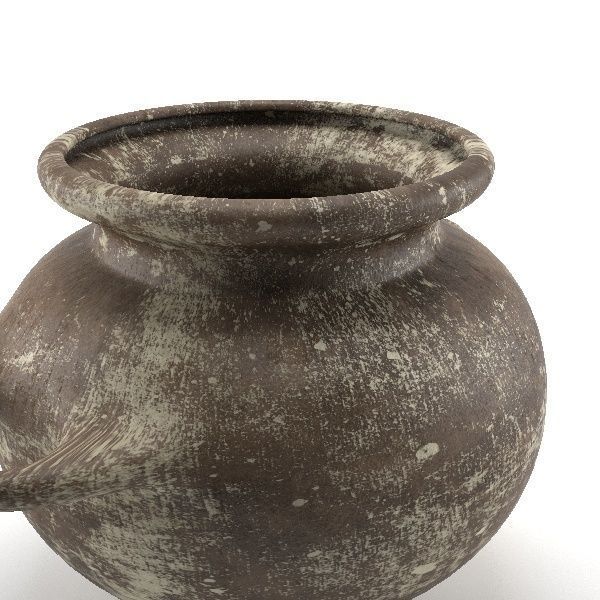 Old Clay Pot 3D model_2
