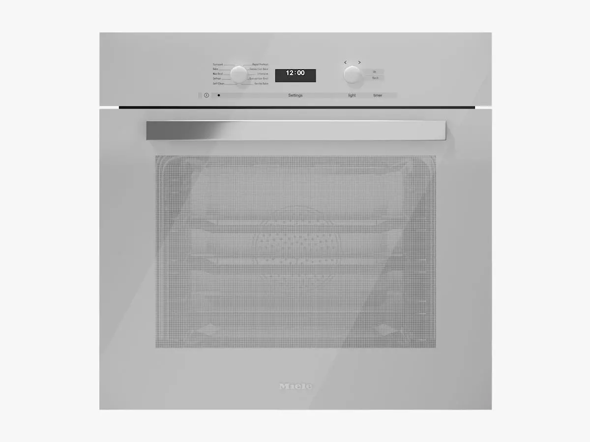 Convection Oven Miele H 6280 6281 BP White 3D model