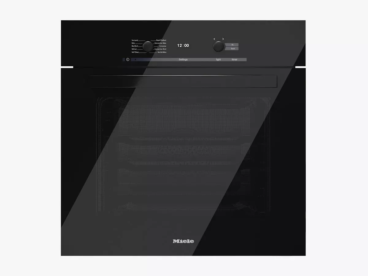 Convection Oven Miele H 6280 6281 BP Black 3D model