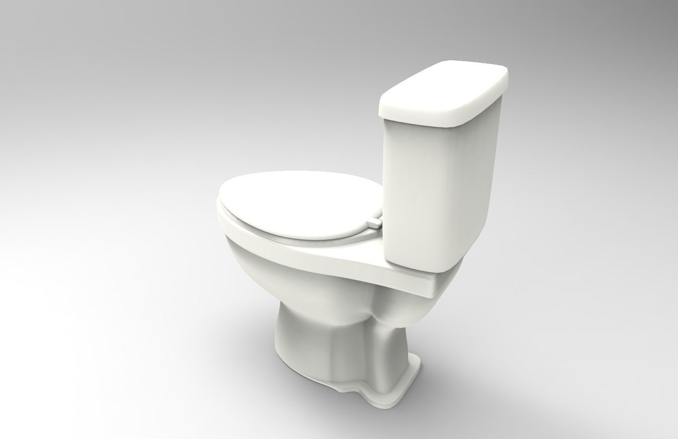 Toilet Low-poly 3D model_2