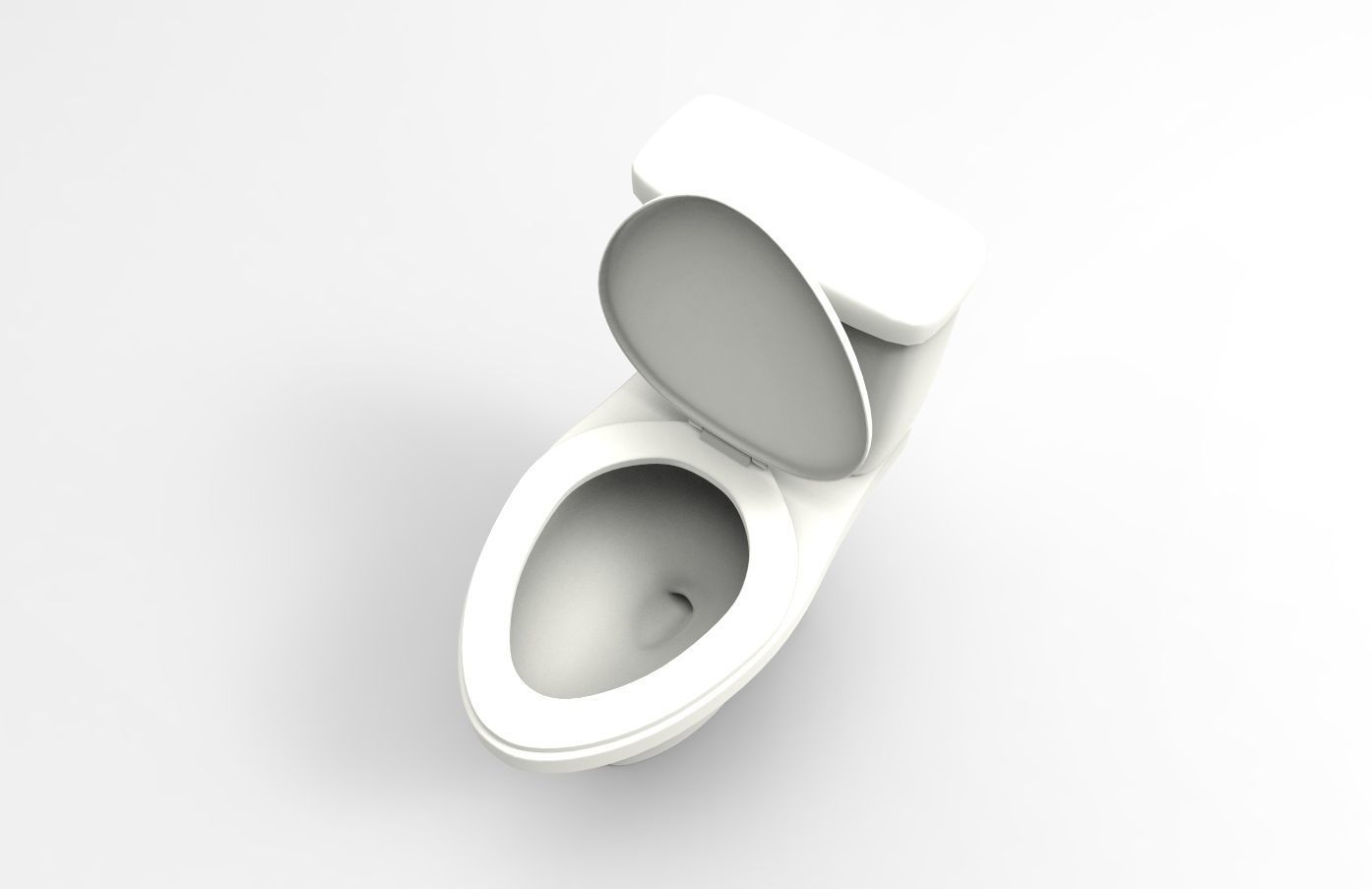 Toilet Low-poly 3D model_1
