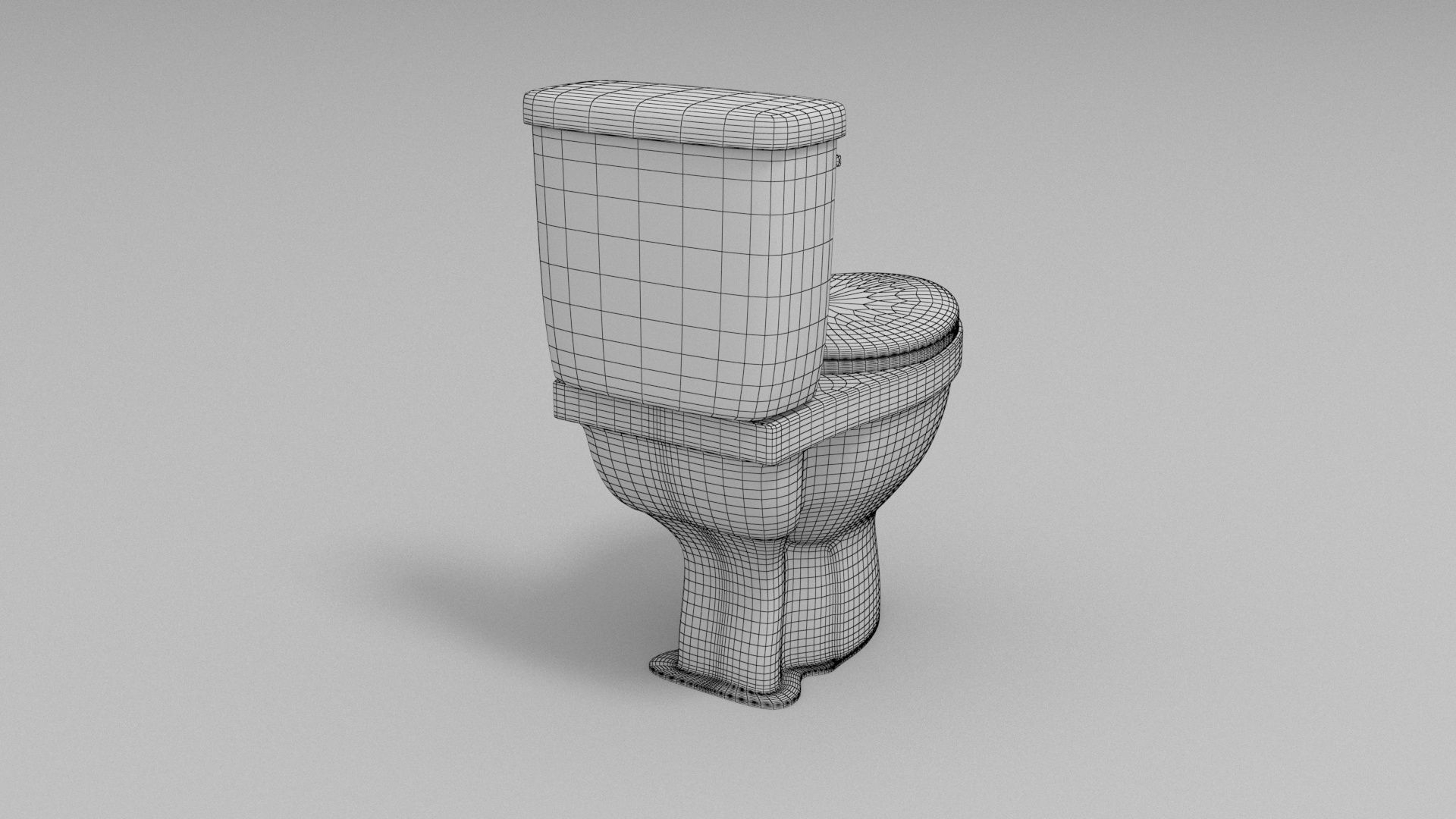 Toilet Low-poly 3D model_10