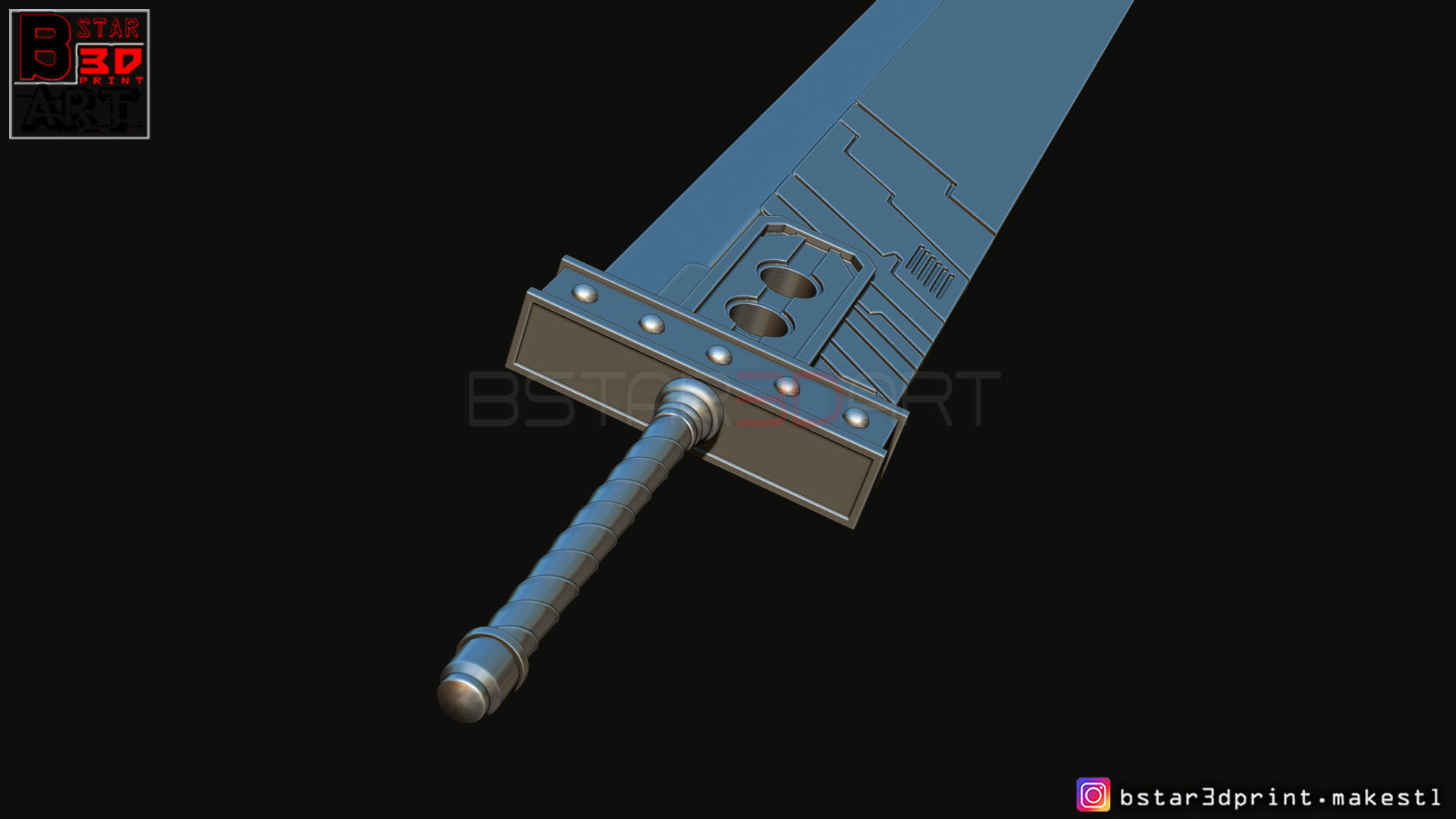 Buster Sword Cloud - Final Fantasy VII Remake 3D print model_9