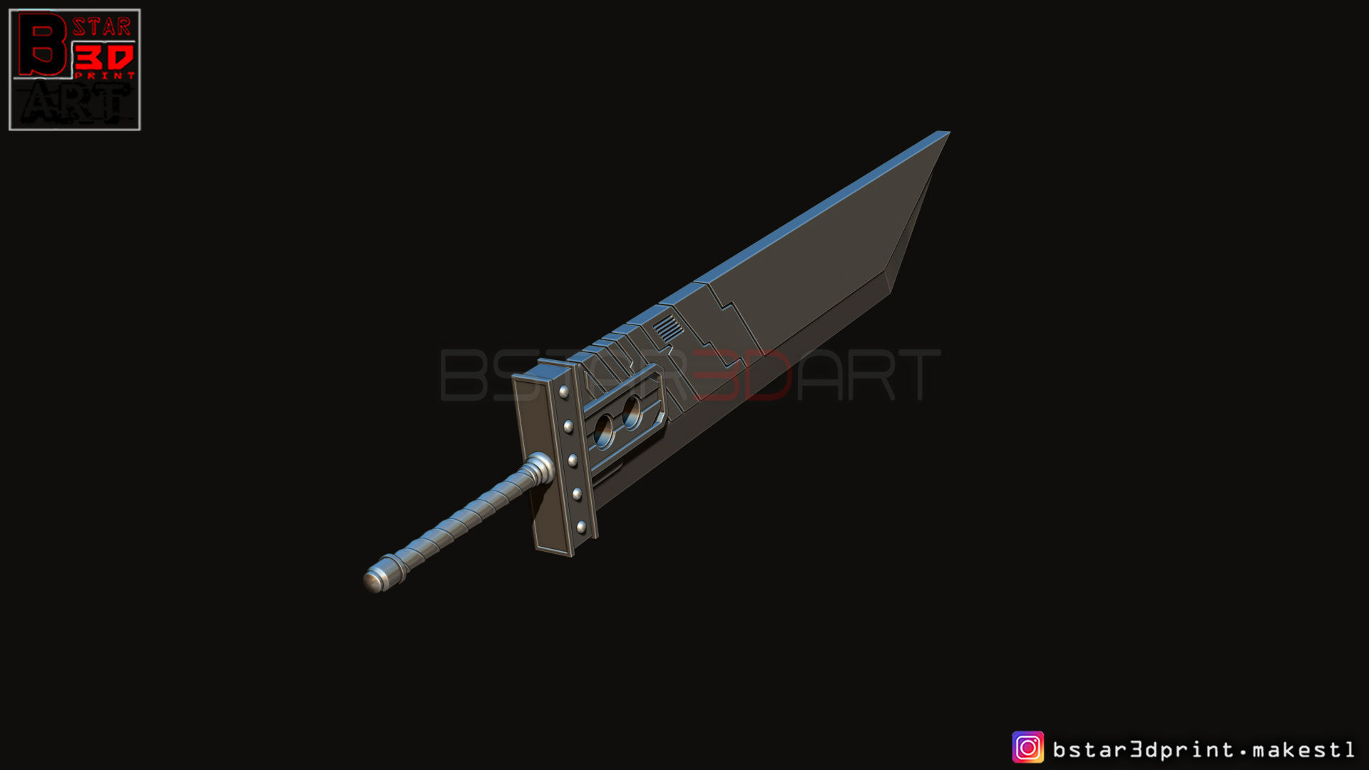 Buster Sword Cloud - Final Fantasy VII Remake 3D print model_5