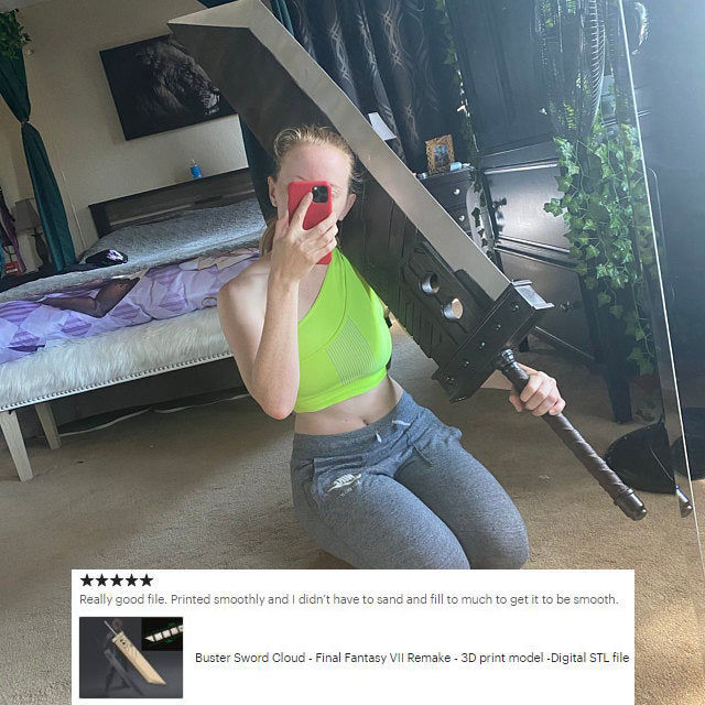 Buster Sword Cloud - Final Fantasy VII Remake 3D print model_1