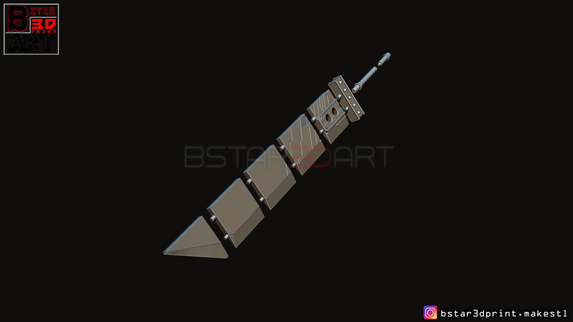 Buster Sword Cloud - Final Fantasy VII Remake 3D print model_11