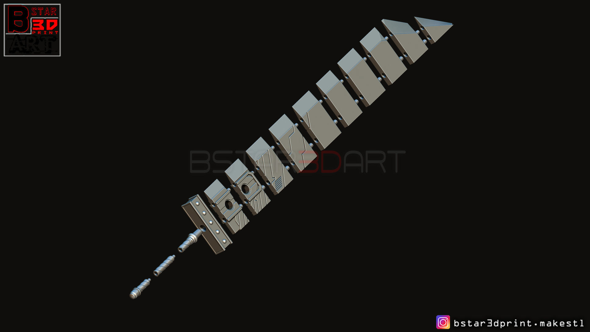 Buster Sword Cloud - Final Fantasy VII Remake 3D print model_17