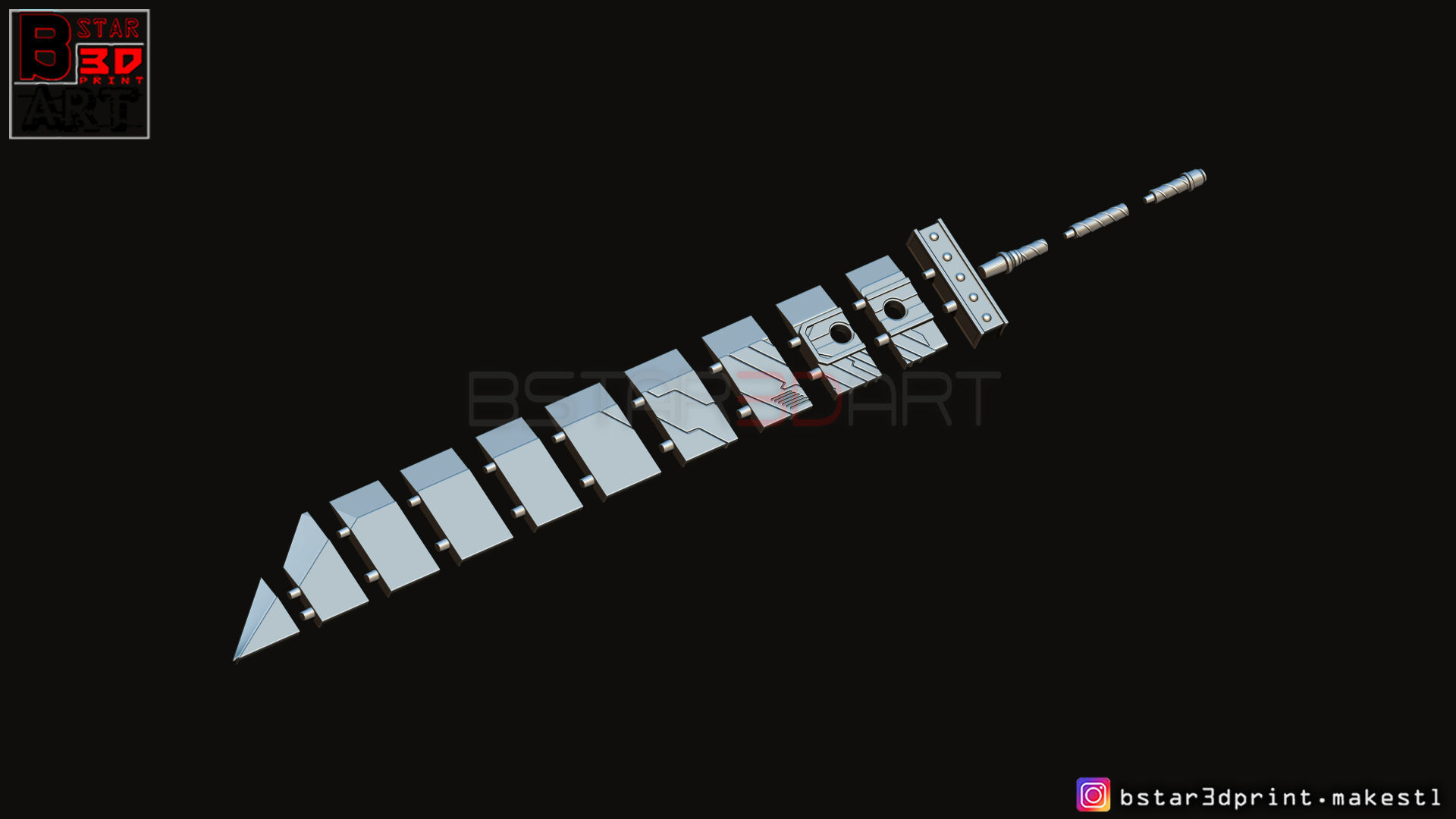Buster Sword Cloud - Final Fantasy VII Remake 3D print model_14