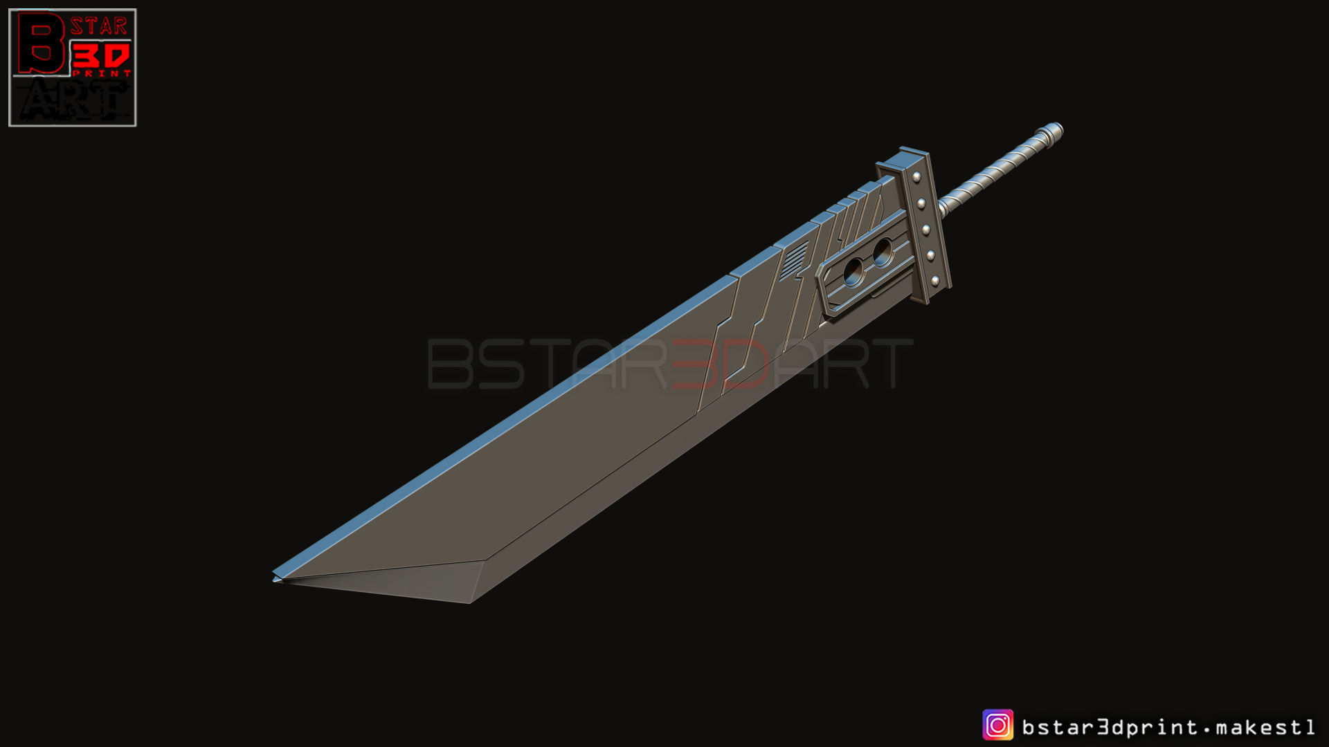 Buster Sword Cloud - Final Fantasy VII Remake 3D print model_7