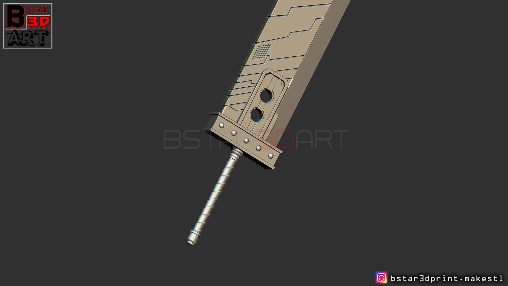 Buster Sword Cloud - Final Fantasy VII Remake 3D print model_4