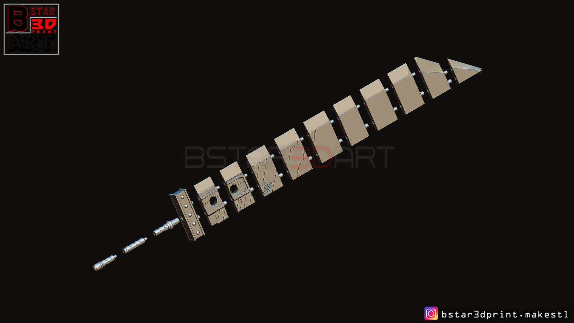 Buster Sword Cloud - Final Fantasy VII Remake 3D print model_15