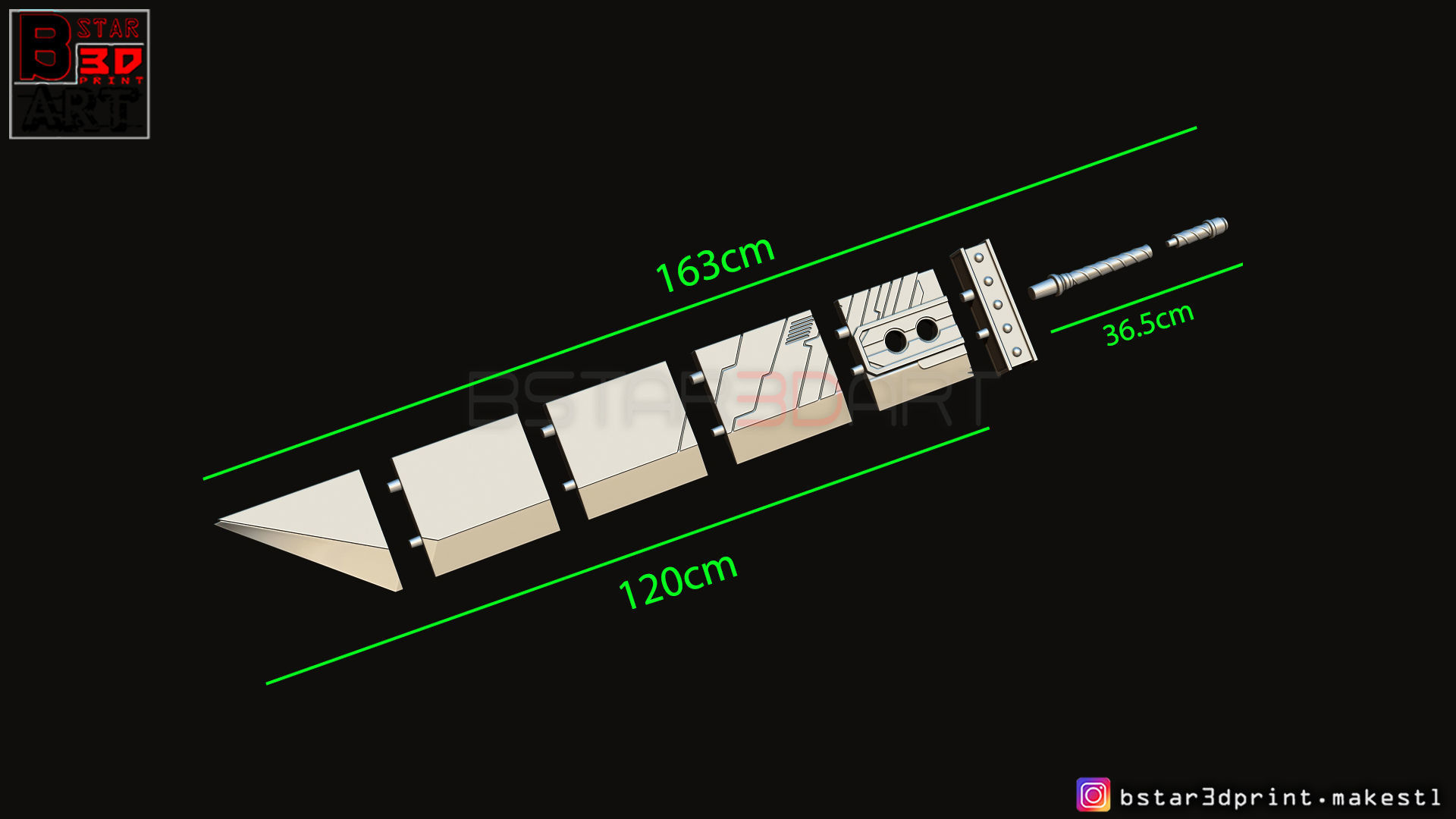 Buster Sword Cloud - Final Fantasy VII Remake 3D print model_12