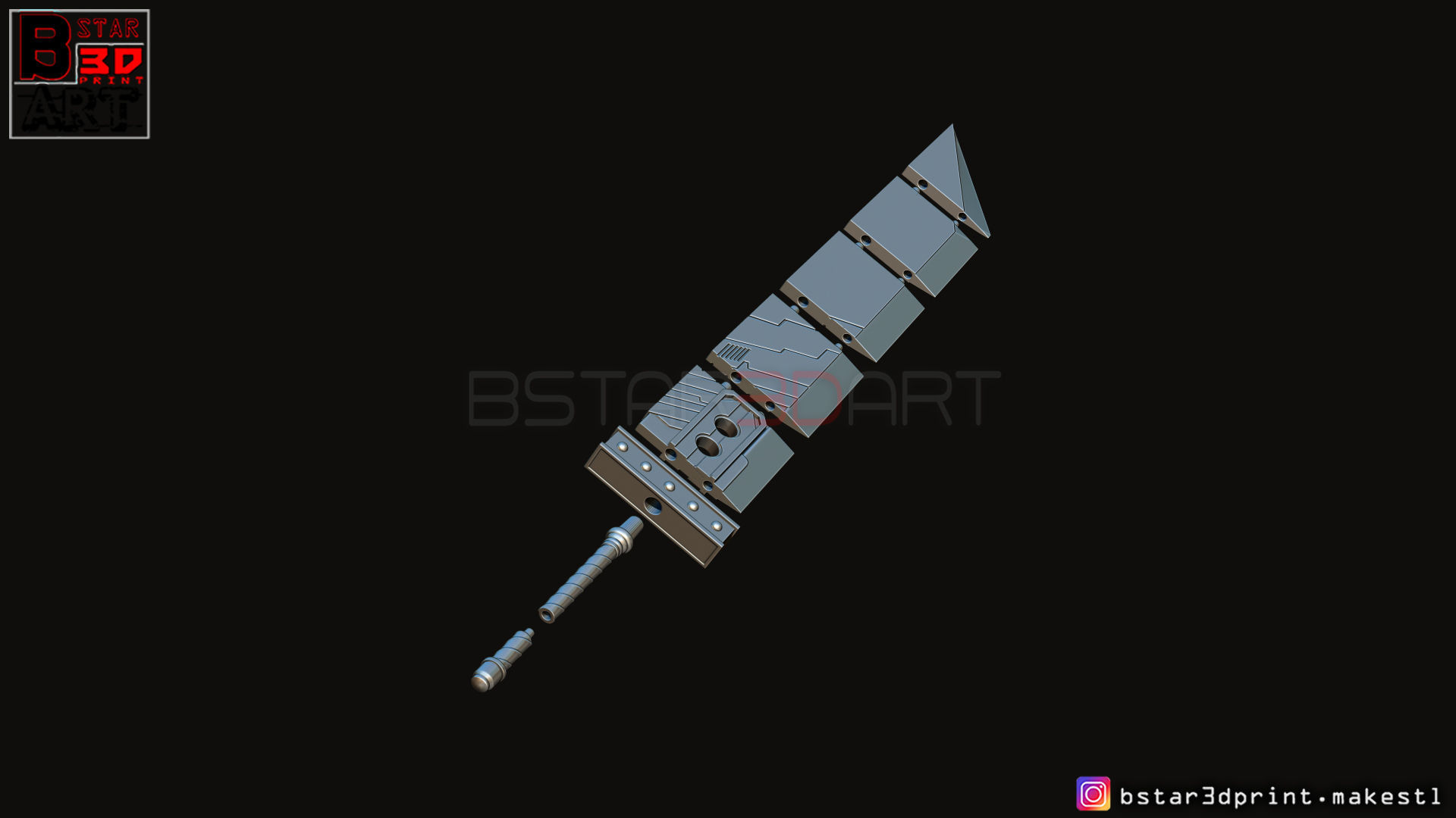 Buster Sword Cloud - Final Fantasy VII Remake 3D print model_13