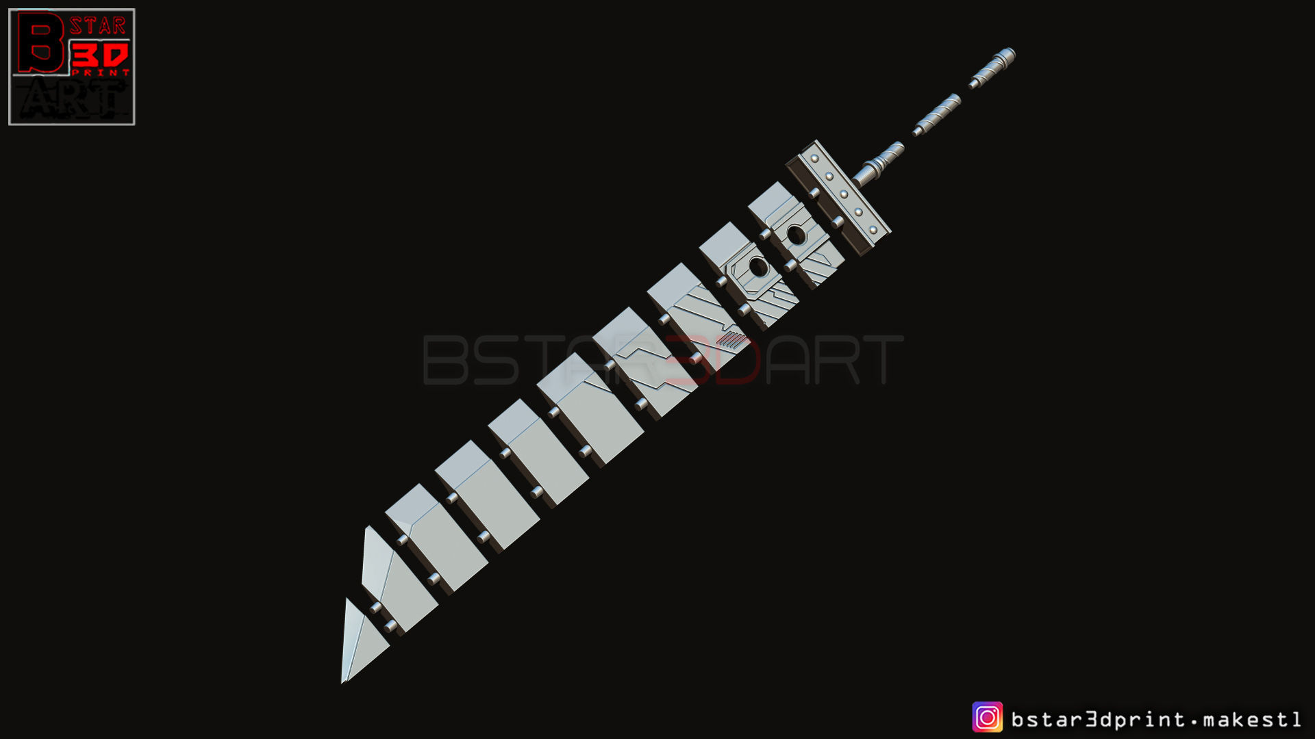 Buster Sword Cloud - Final Fantasy VII Remake 3D print model_16