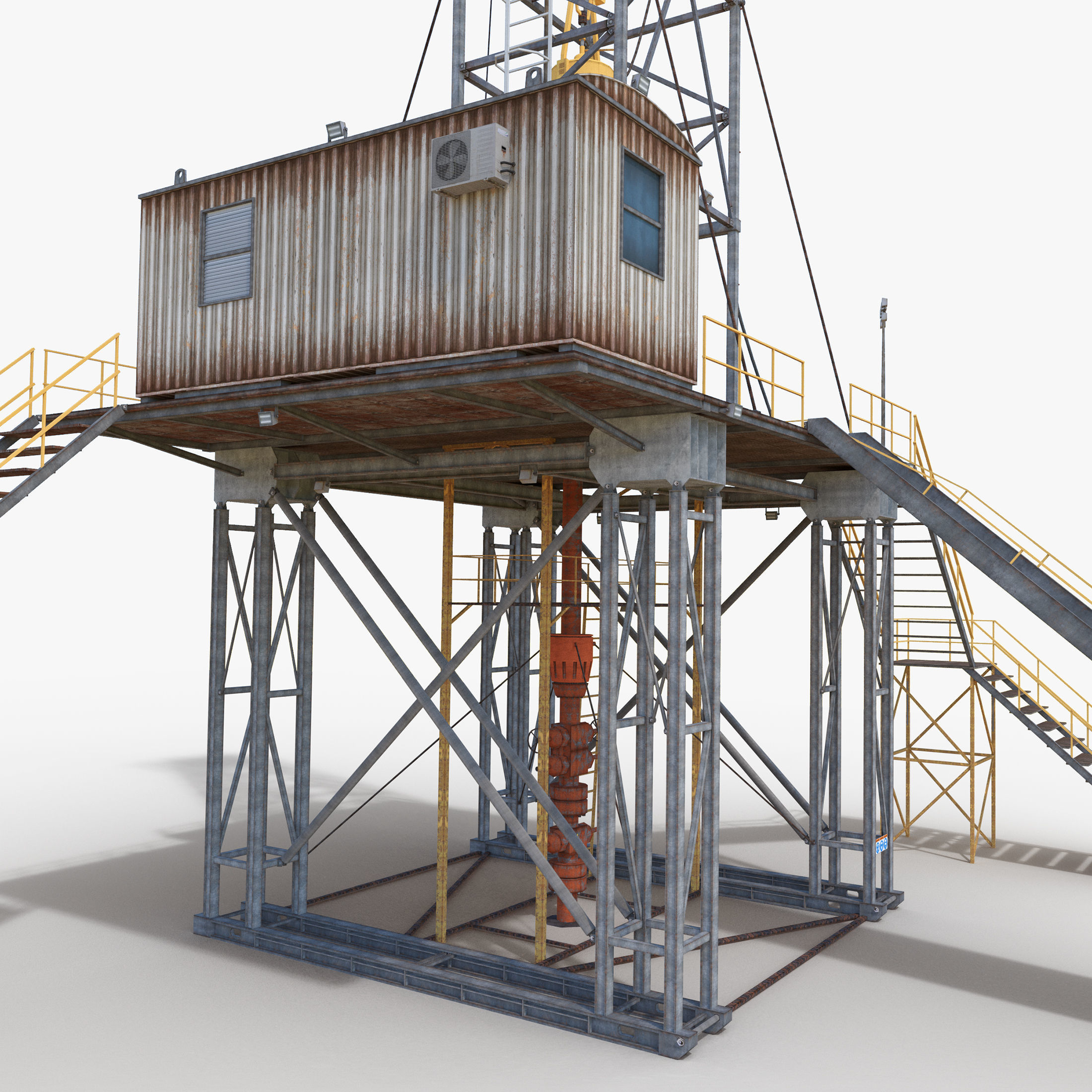 Land Rig  Low-poly 3D model_7