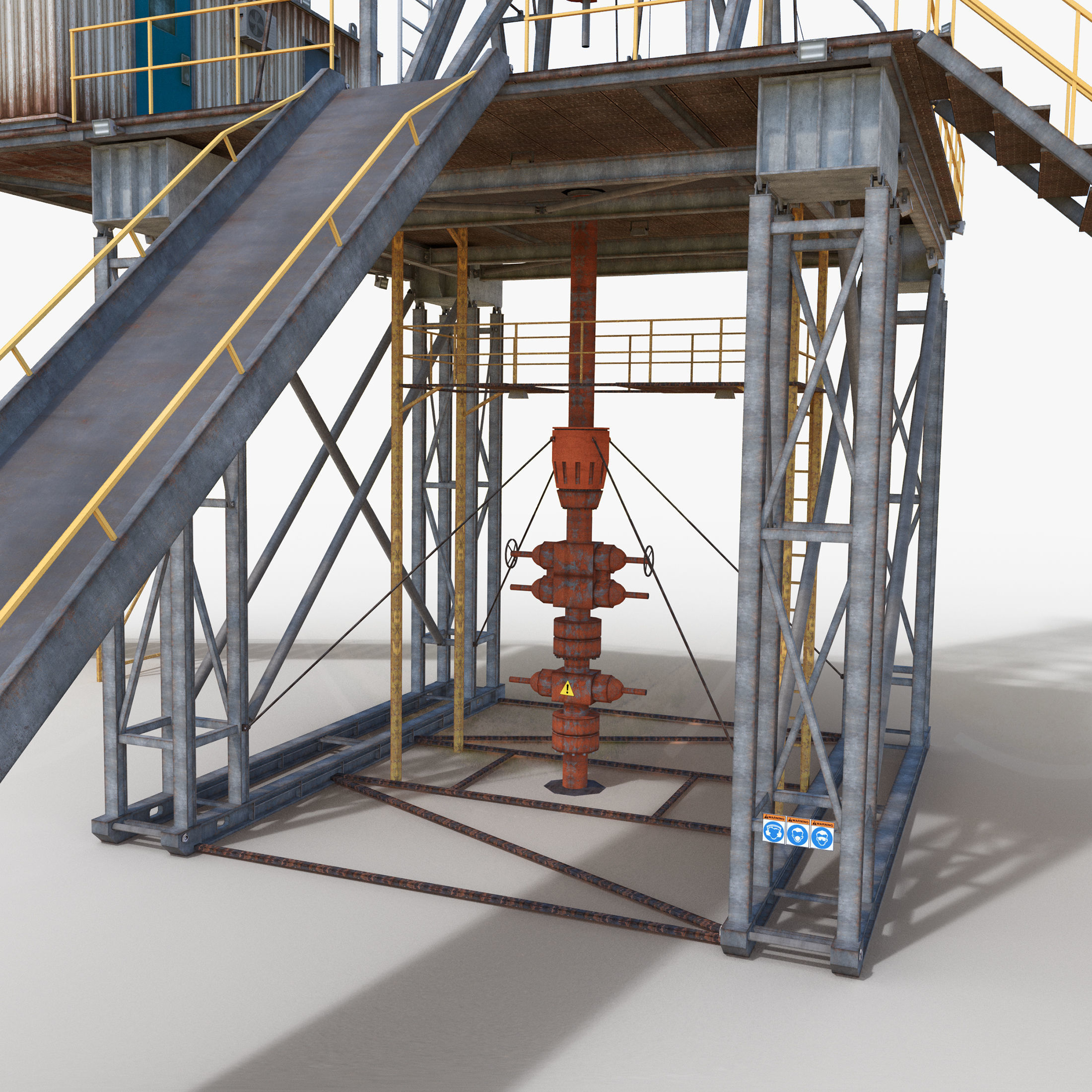 Land Rig  Low-poly 3D model_8