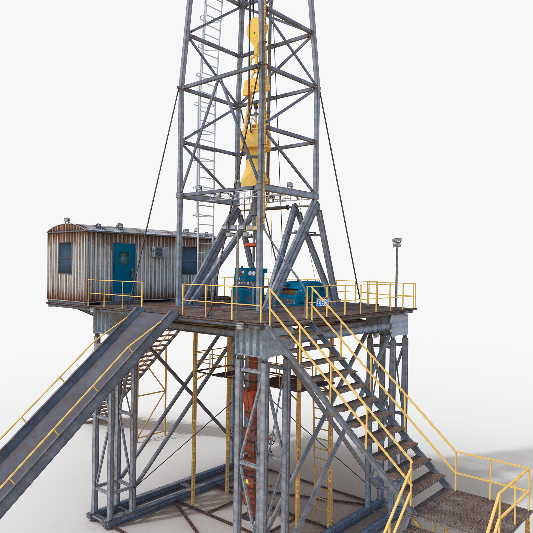 Land Rig  Low-poly 3D model_6