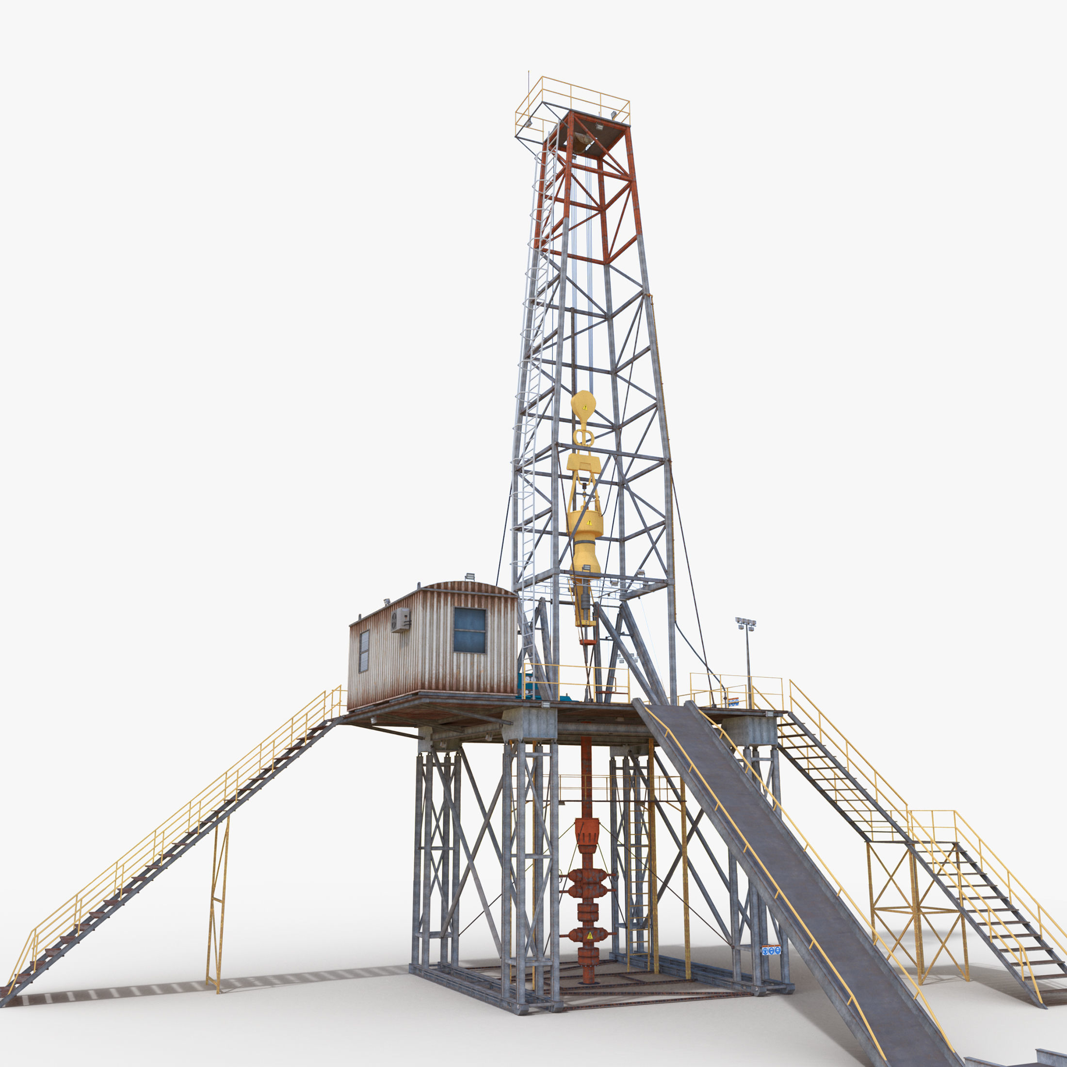 Land Rig  Low-poly 3D model_2