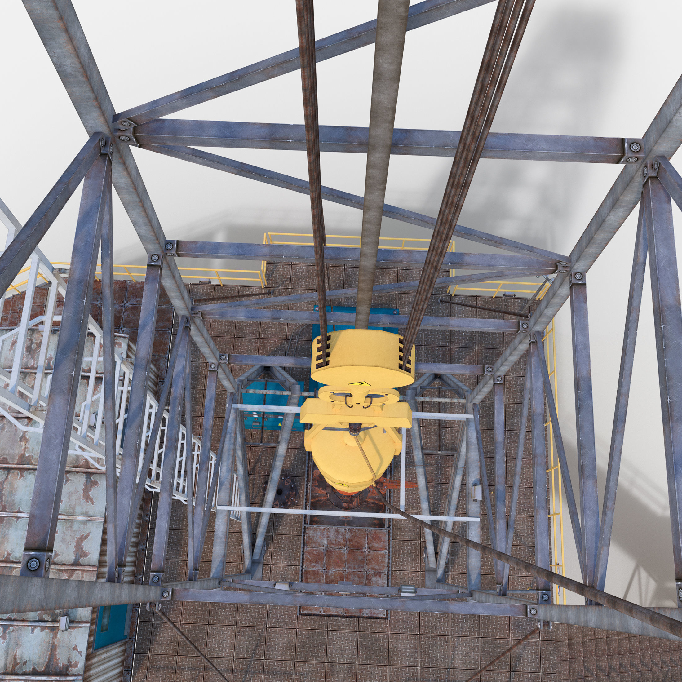Land Rig  Low-poly 3D model_18