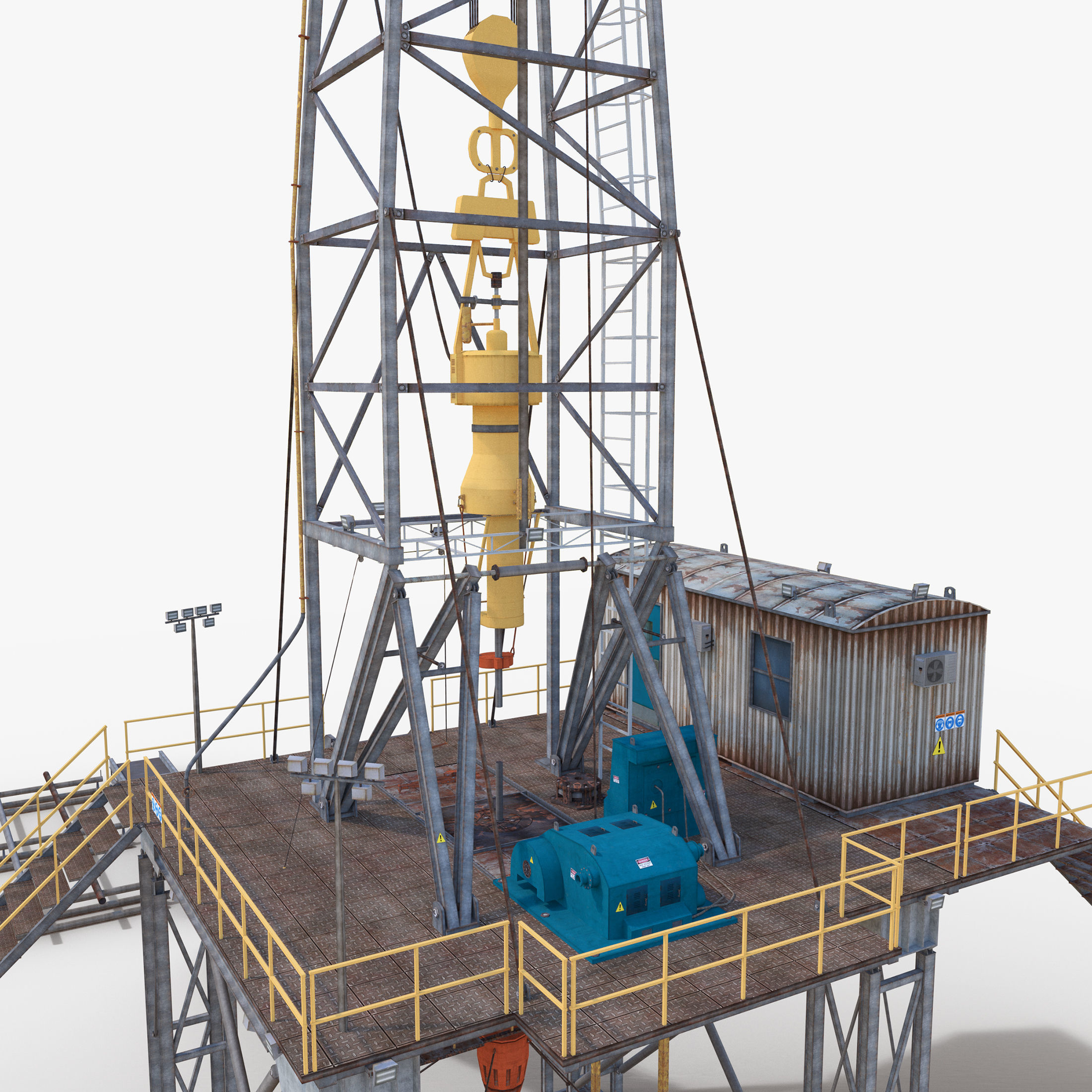 Land Rig  Low-poly 3D model_11