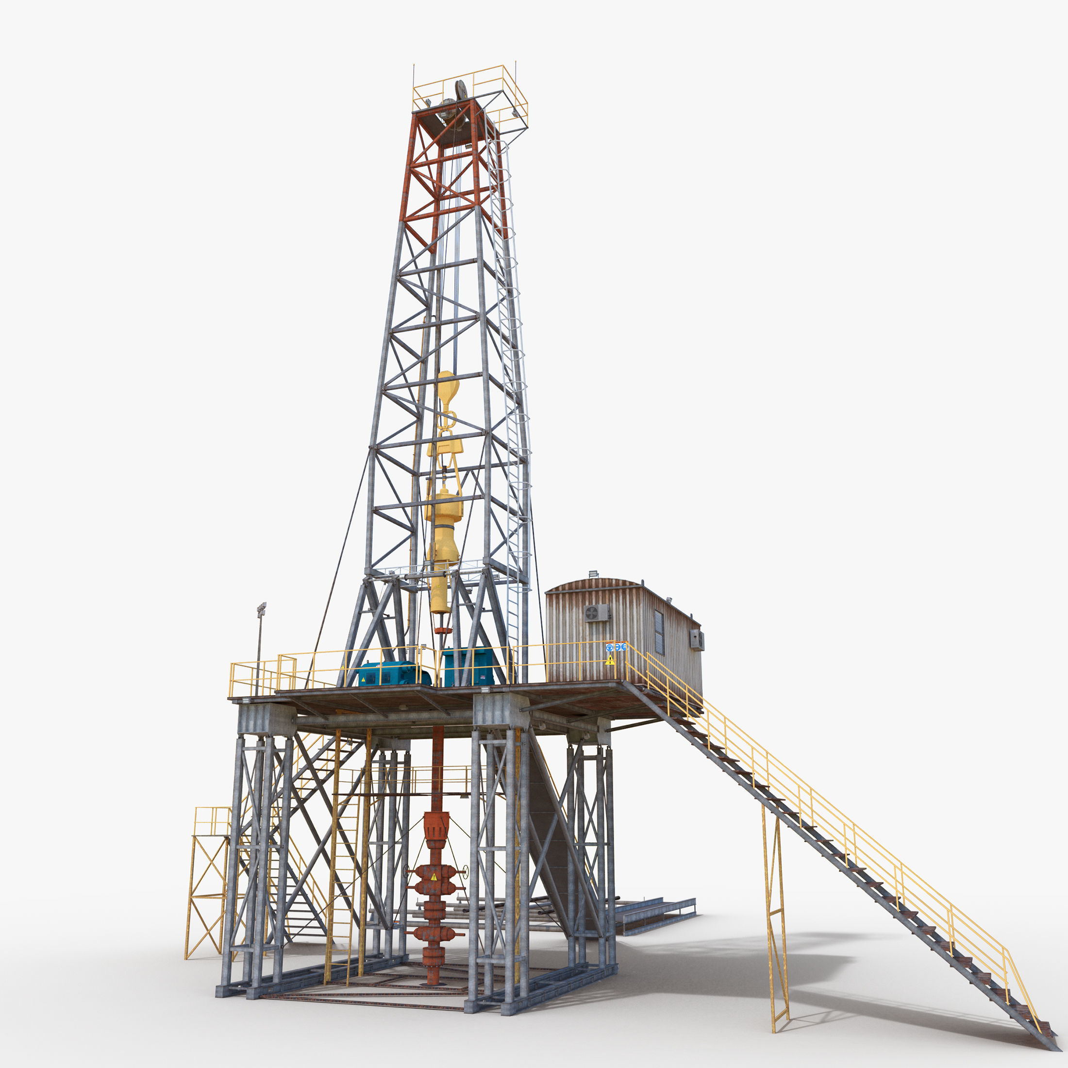Land Rig  Low-poly 3D model_4
