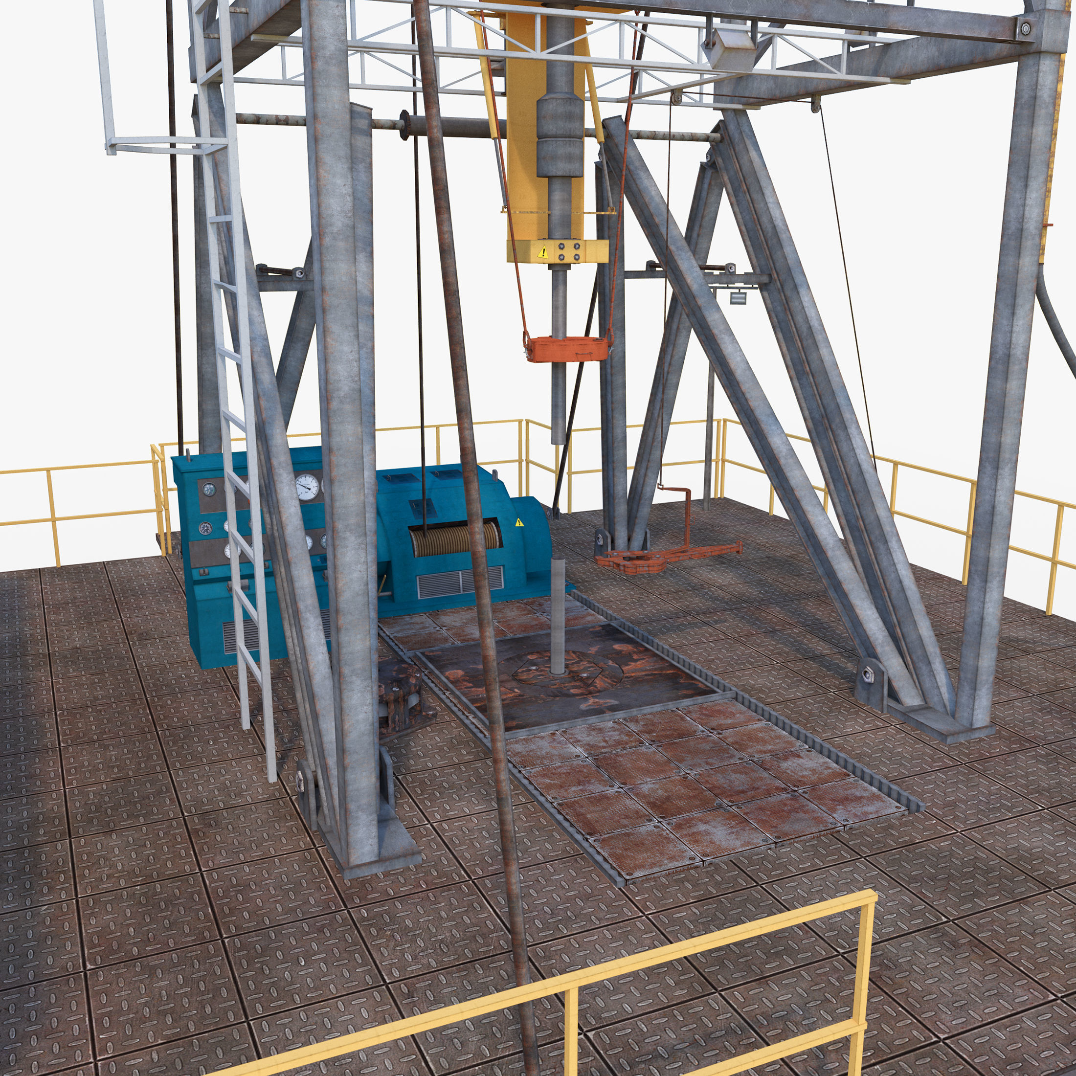 Land Rig  Low-poly 3D model_15