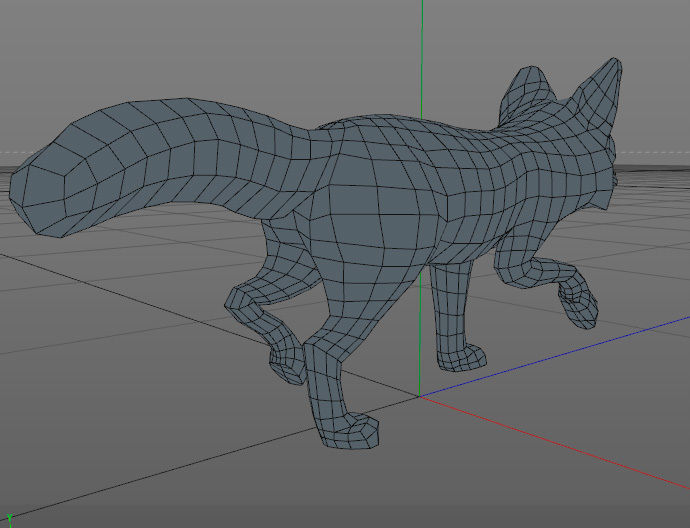 Fox or Foxes Low-poly 3D model_6