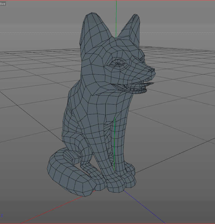 Fox or Foxes Low-poly 3D model_5