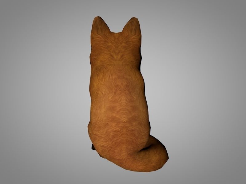 Fox or Foxes Low-poly 3D model_4