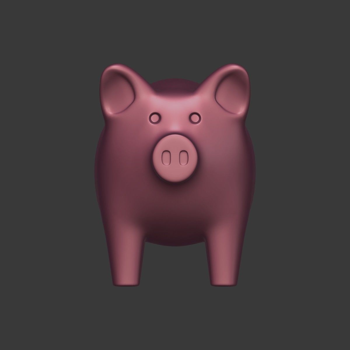 Cartoon Pig Low-poly 3D model_13