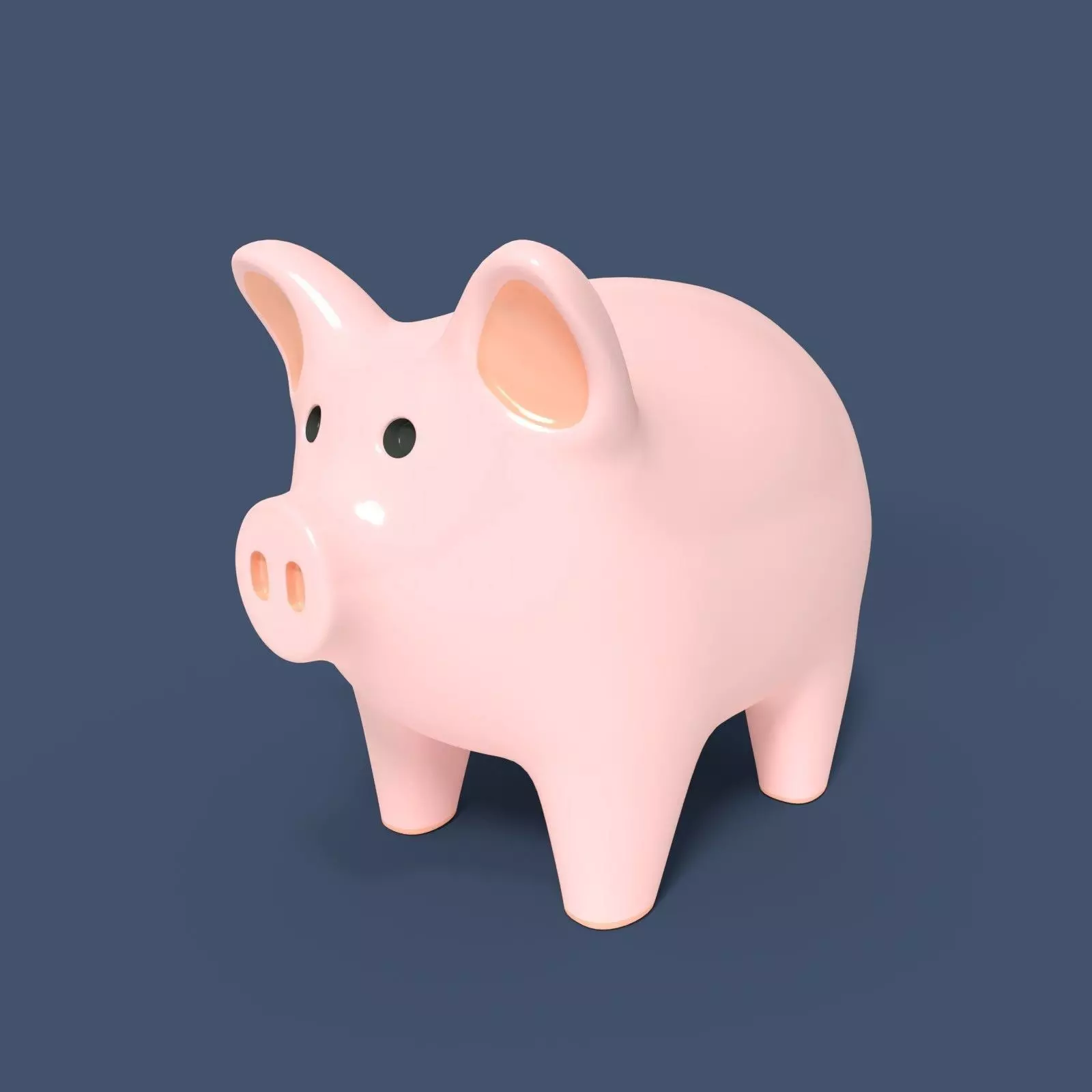 Cartoon Pig Low-poly 3D model_0