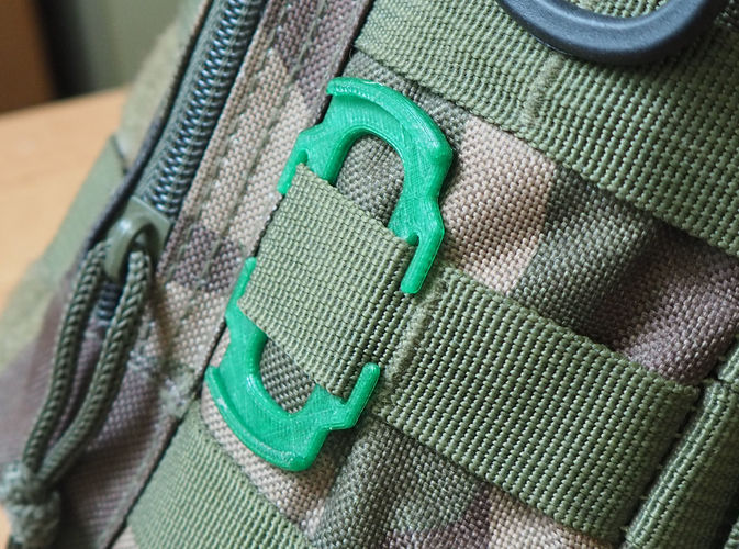 MOLLE lens cap holder 52mm 3D print model