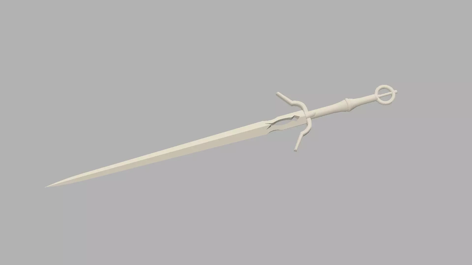 Witcher 3 Ciri Sword STL Files 3D print model_0