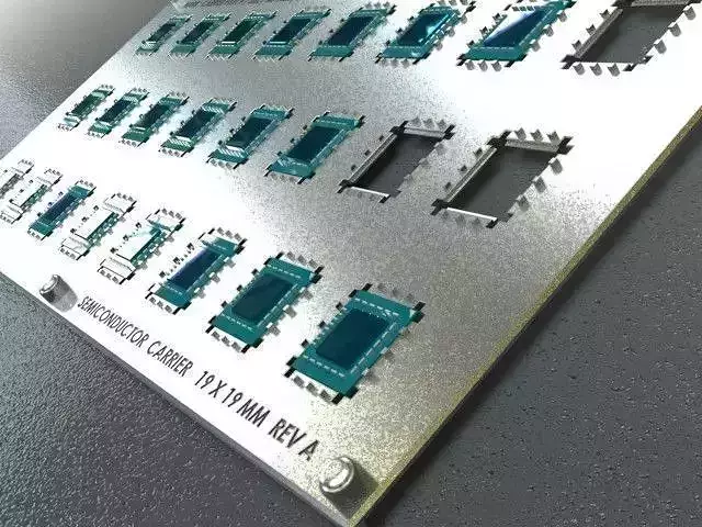 Semiconductor carrier 19 x 19 mm reva  3 x 8 matrix   Free 3D model