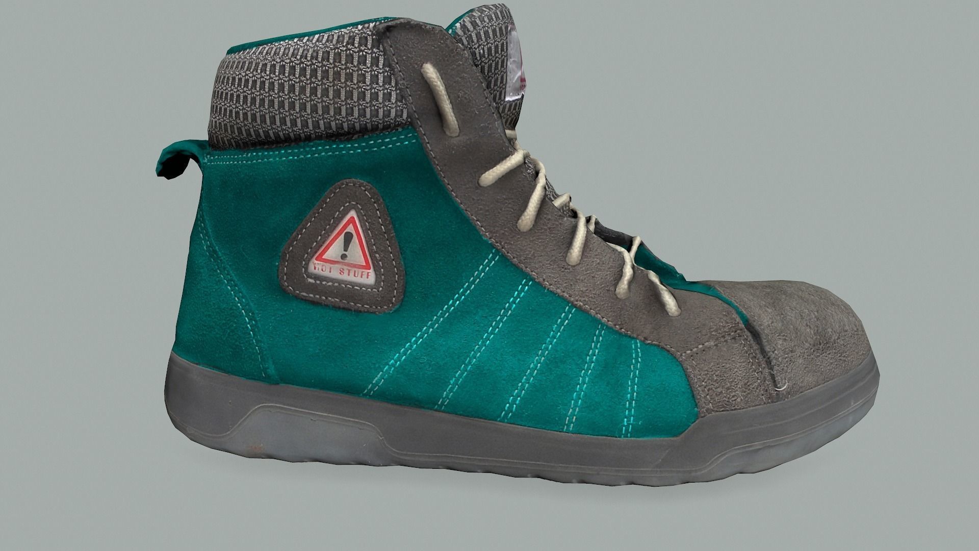 Boot 3D model lowpoly pair of work boots Low-poly 3D model_4