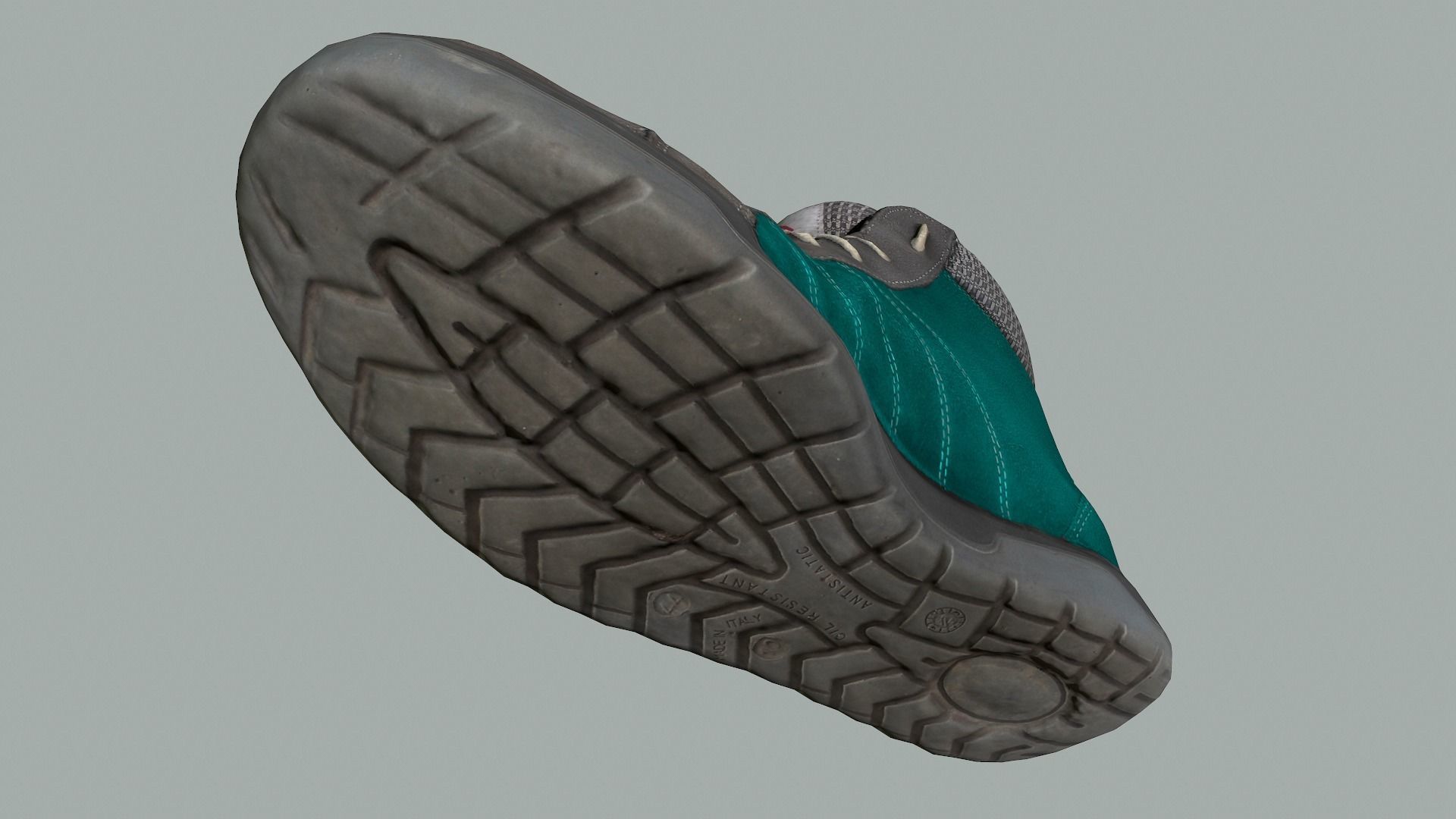 Boot 3D model lowpoly pair of work boots Low-poly 3D model_7