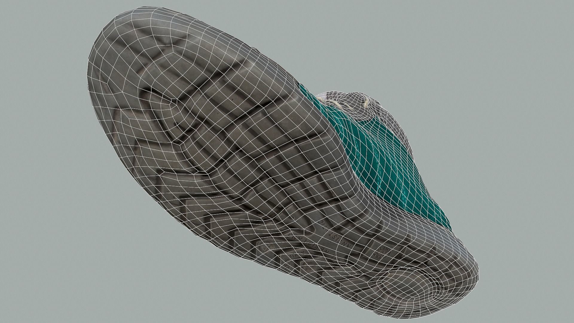 Boot 3D model lowpoly pair of work boots Low-poly 3D model_15