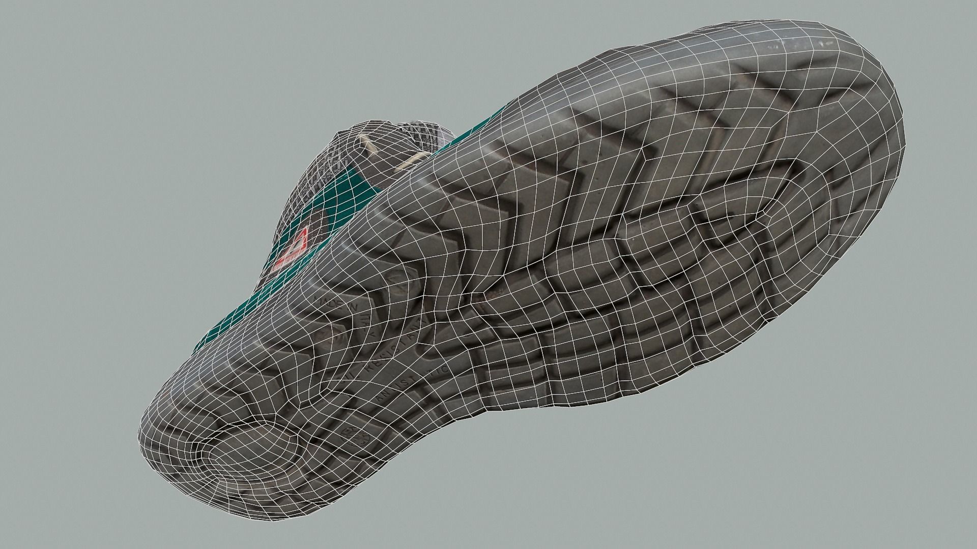 Boot 3D model lowpoly pair of work boots Low-poly 3D model_14