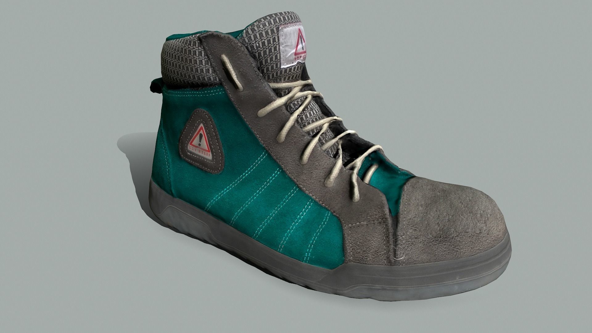 Boot 3D model lowpoly pair of work boots Low-poly 3D model_1