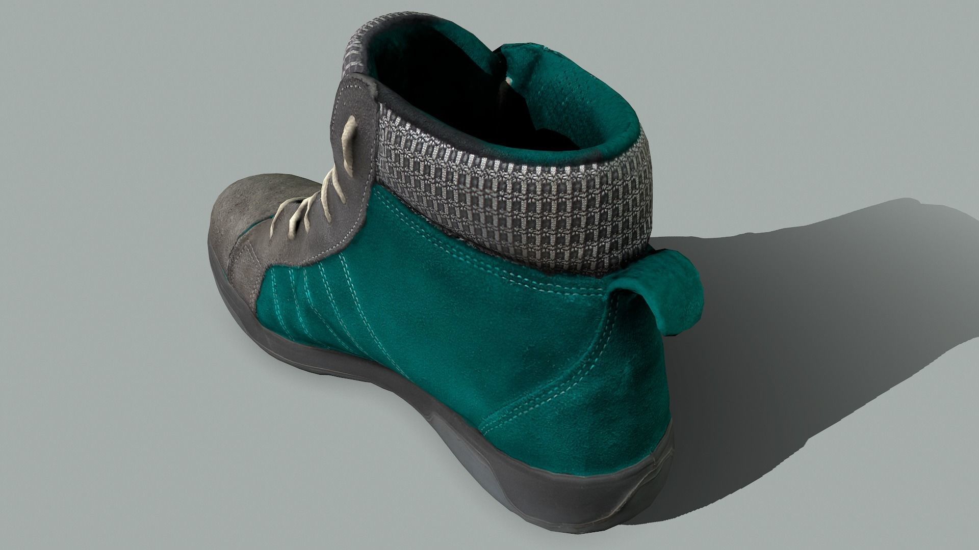 Boot 3D model lowpoly pair of work boots Low-poly 3D model_3