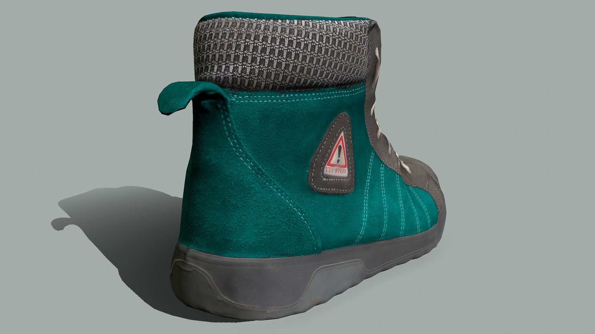 Boot 3D model lowpoly pair of work boots Low-poly 3D model_2